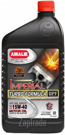 Купить моторное масло Amalie Imperial Turbo Formula Полусинтетическое | Артикул 160-71006-56