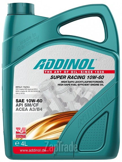 Купить моторное масло Addinol Super Racing Синтетическое | Артикул 4014766250599