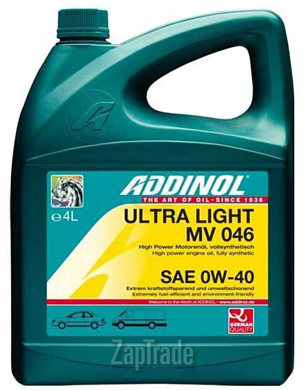 Купить моторное масло Addinol Ultra Light MV 046 Синтетическое | Артикул 4014766250506