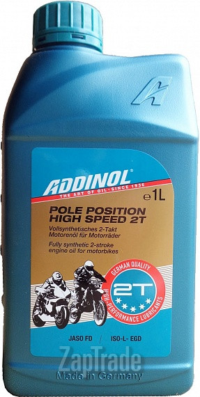 Купить моторное масло Addinol Pole Position High Speed 2T Синтетическое | Артикул 4014766073853