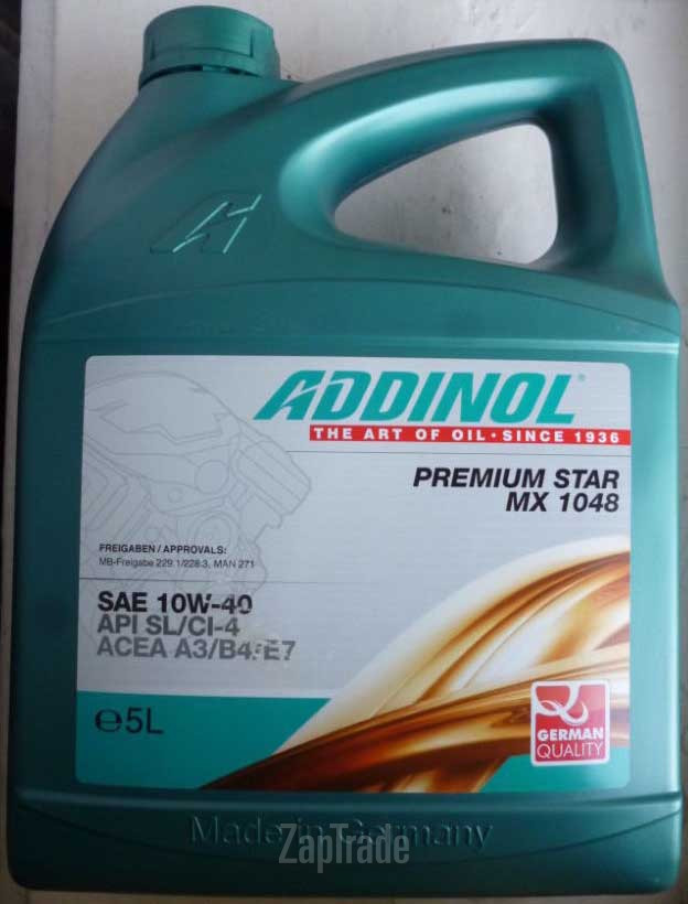 Купить моторное масло Addinol Premium Star MX 1048 Полусинтетическое | Артикул 4014766240514
