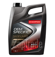 Купить моторное масло Champion oil OEM SPECIFIC 5W30 UHPD Синтетическое | Артикул 8231704